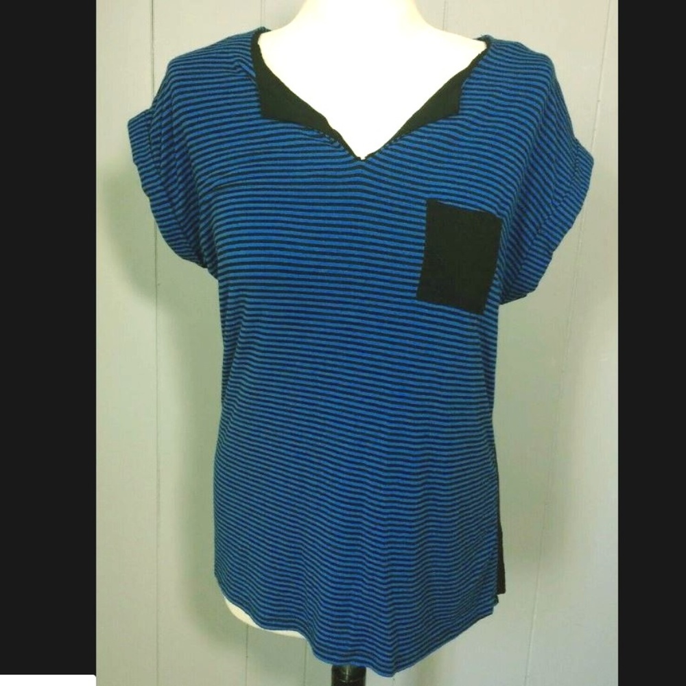 Women's Stripe Rayon Pullover Tee Tunic Top